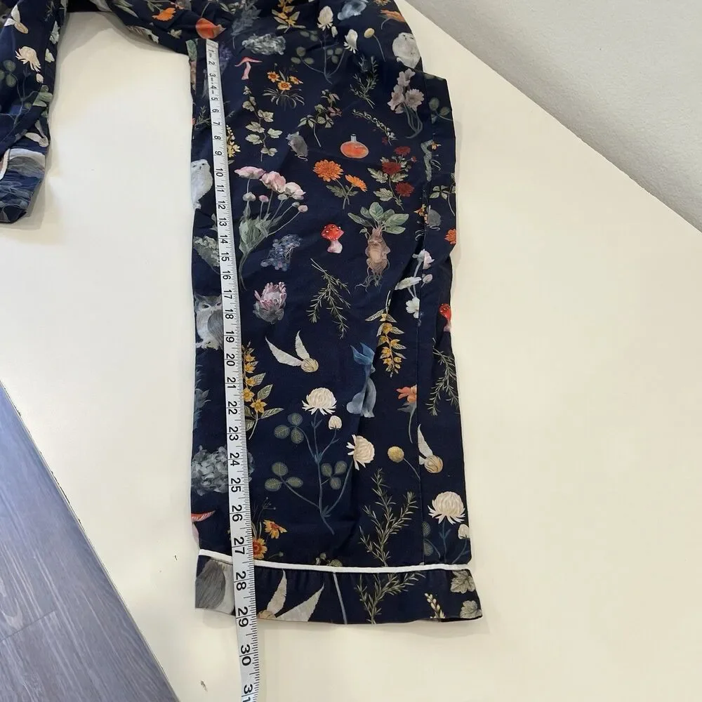 Pottery Barn Teen HARRY POTTER Herbology 2 Pc Cotton Pajamas  Owls Magic Size M